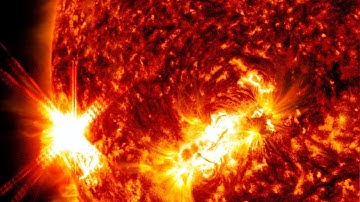 Huge solar flare erupts on the sun from 