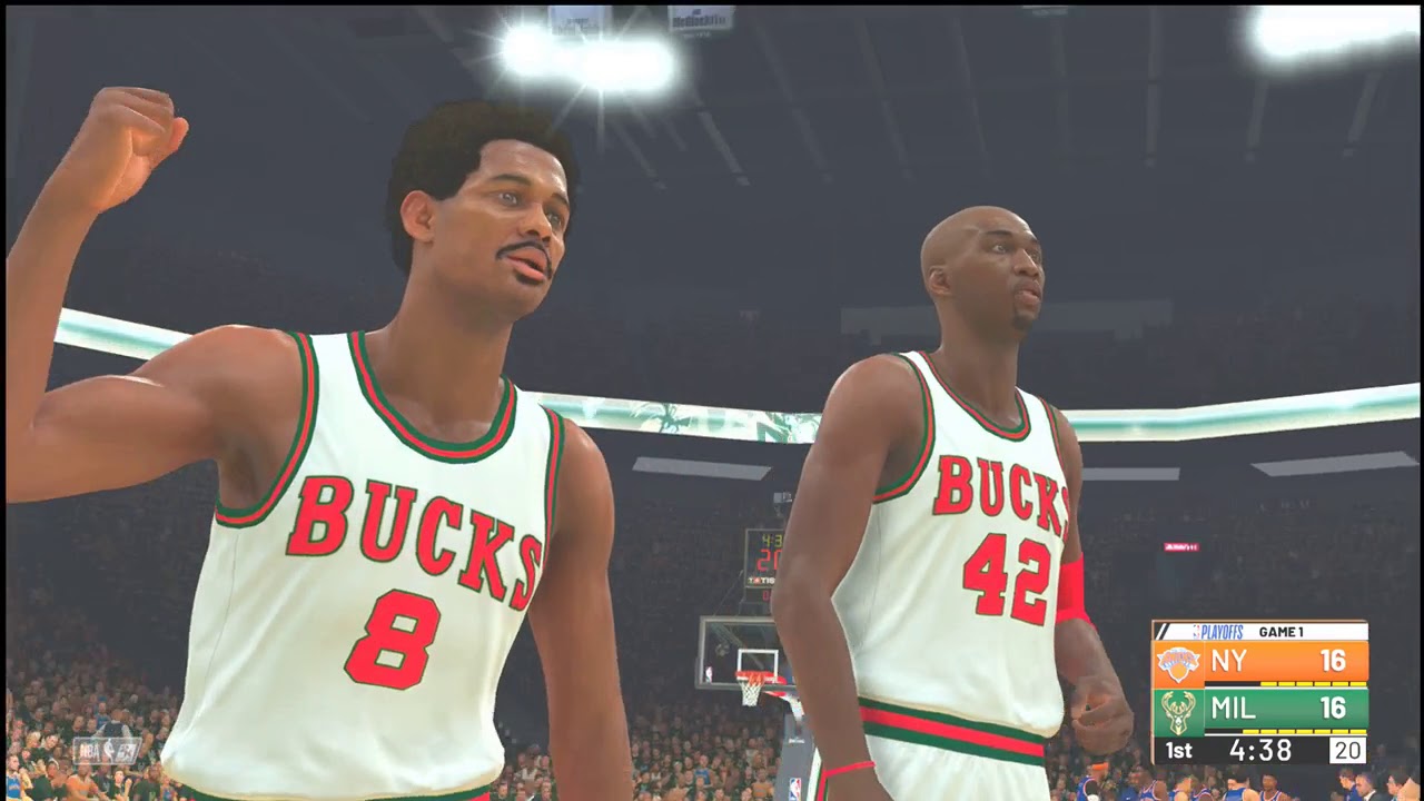 Game 1 RD 1 (#6 AT Knicks vs #3 AT Bucks) (All Time Teams Playoffs) NBA 2K19 - YouTube
