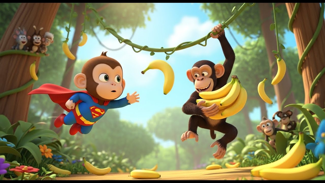 Lost Banana Rescue! Super Monkey Unlocks New Powers to Bring Them Back! 🍌💥 | Monkey Babies
