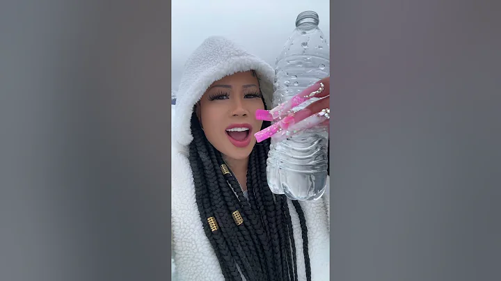 Drinking glacier water in Alaska