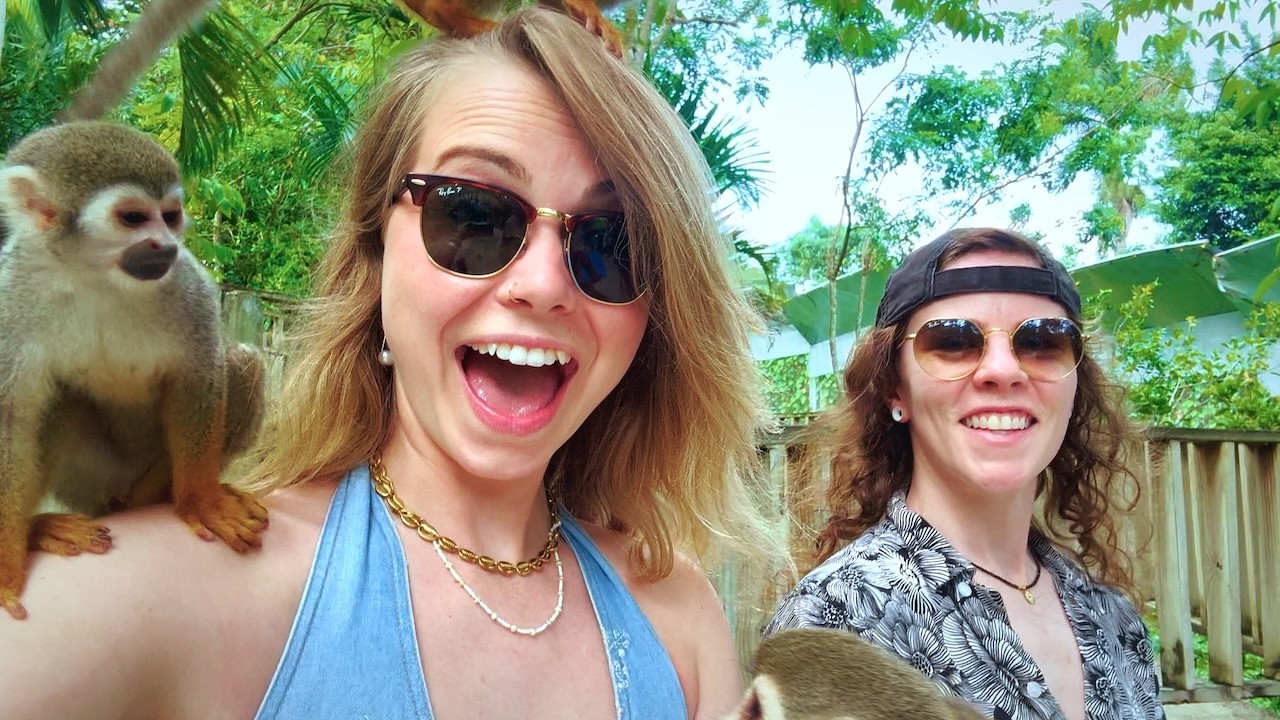There's A MONKEY On My HEAD! - *Punta Cana Vlog* - Hailee And Kendra