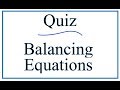 Balancing Chemical Equations Concepts