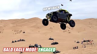 Launching My CanAm X3 Turbo RR Off the Largest Sand Dune Jump We Could Find... (didn't die)