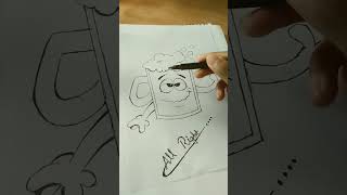 Cartoon version of beer glass🥃