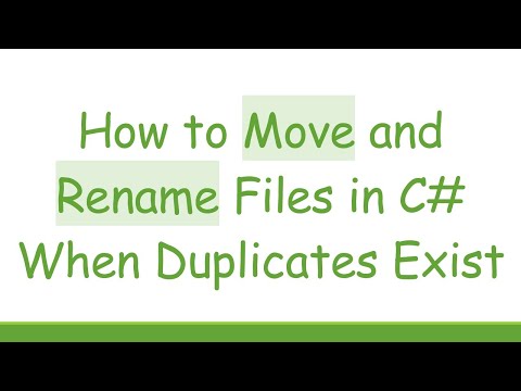 How to Move and Rename Files in C# When Duplicates Exist