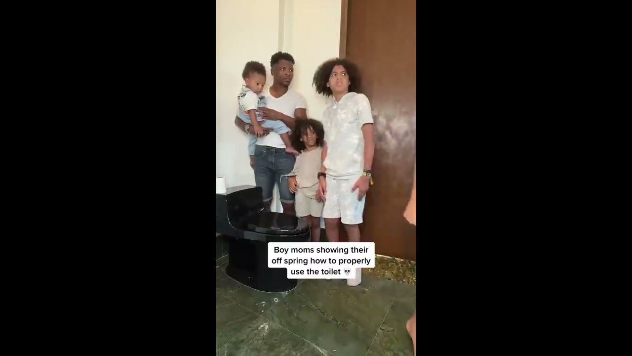 Boy Moms Showing Their Offspring How To Properly Use The Toilet Shorts Thebeverlyhalls