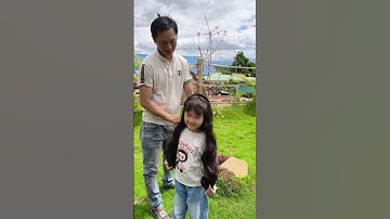 Hai cha con cài tóc giả đẹp #toccainuadau