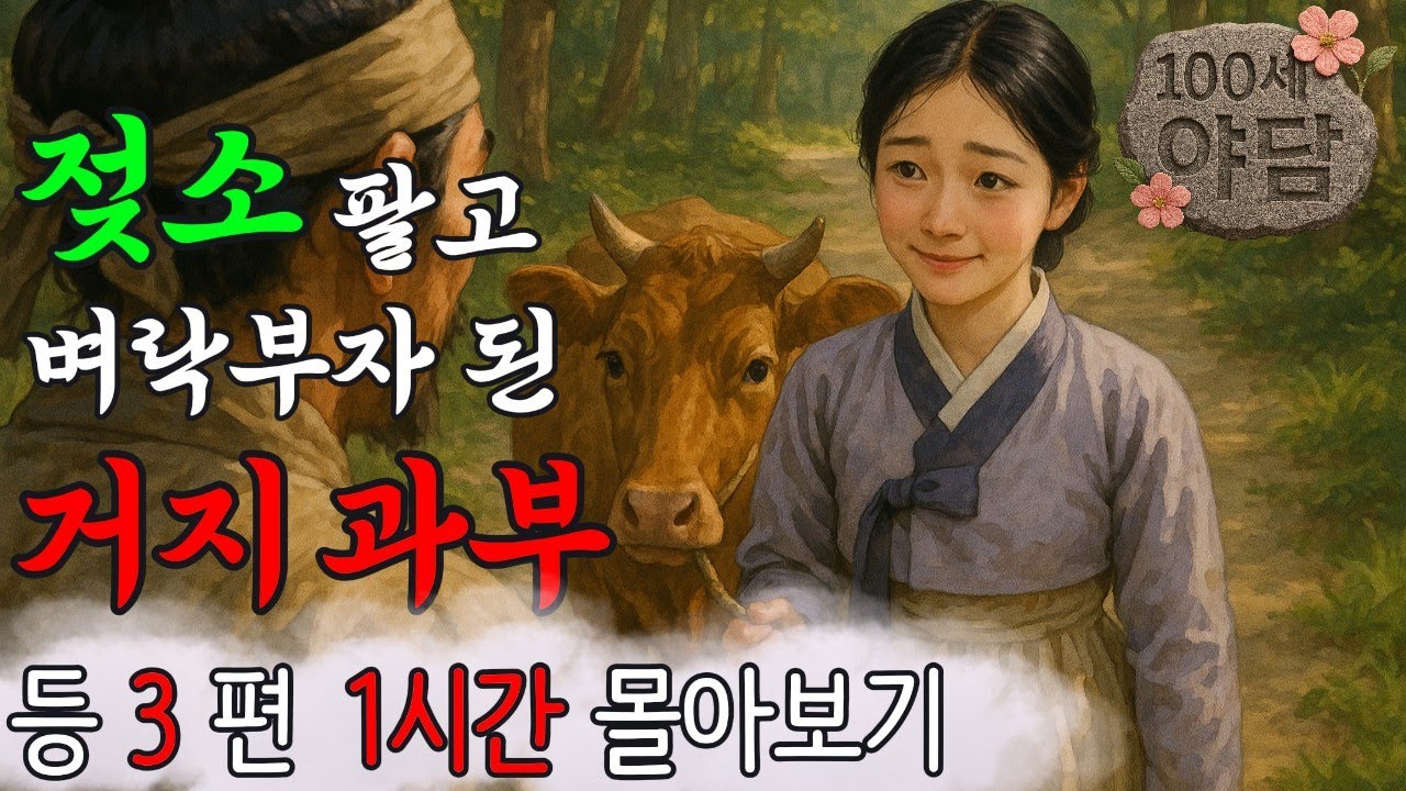 젖소 팔고 기적을 만든 거지 과부 등 3편 1시간 54분 몰아보기 / 야담·민담·전설·설화·옛날이야기