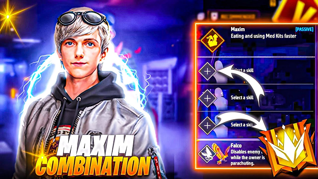 MAXIM CHARACTER SKILL COMBINATION 2025 | BR RANK BEST CHARACTER COMBINATION IN FREE FIRE