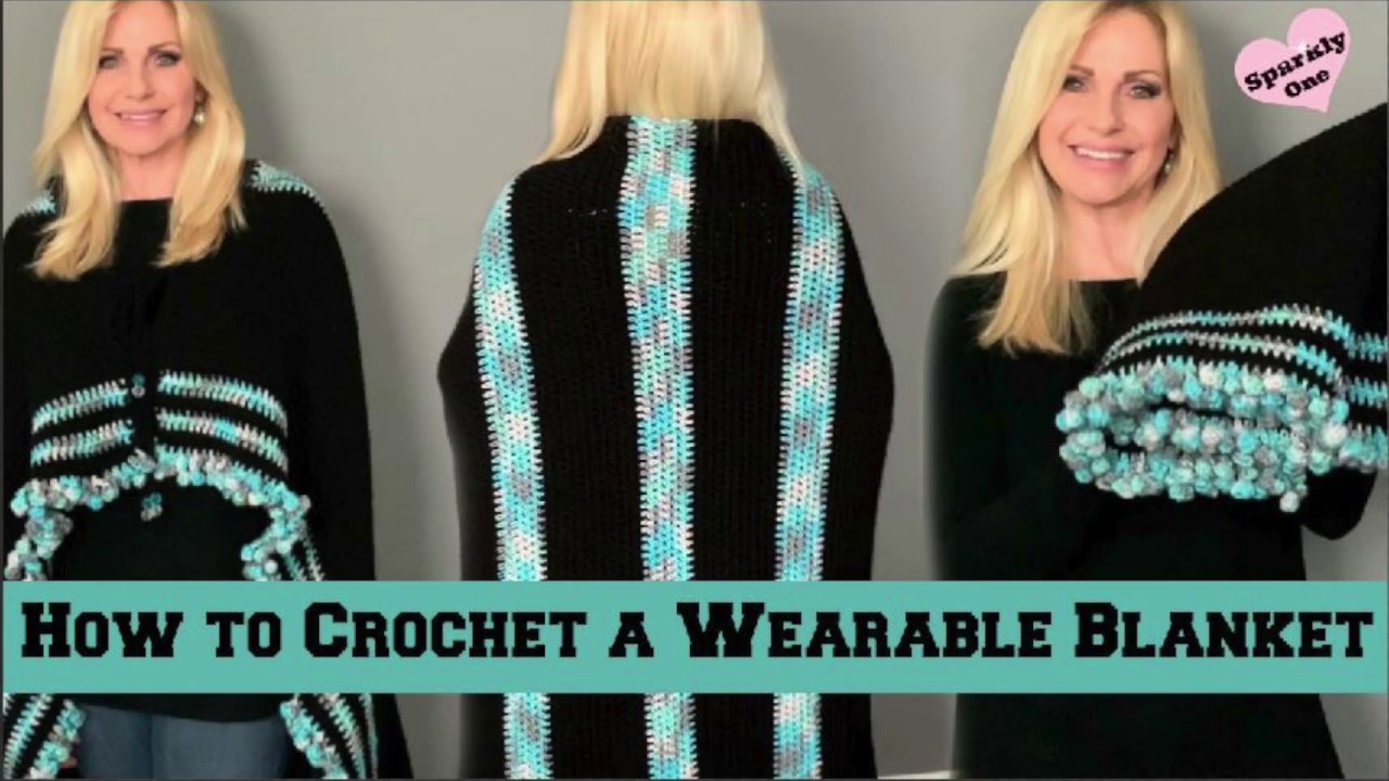 Crochet Striped Poncho/Blanket | Easy Beginner Tutorial - YouTube