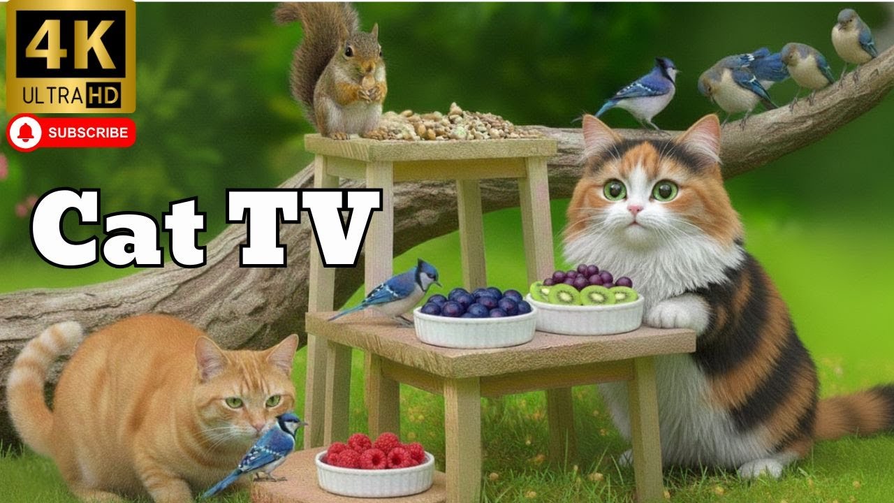 Bird TV for Cats 🌿 Gentle Forest Sounds with Real Birds to Calm Cats and People