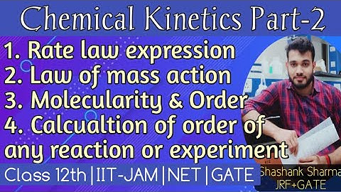 Chemical kinetics part-2| Order and molecularity|Law of mass action