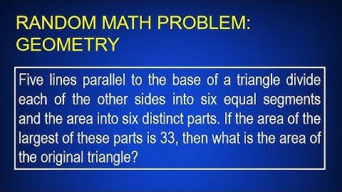 Random Math Problem: Geometry