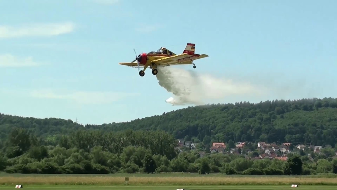PZL 106 "Kruk" - agricultural aircraft presentation at Airshow Gelnhausen 2017
