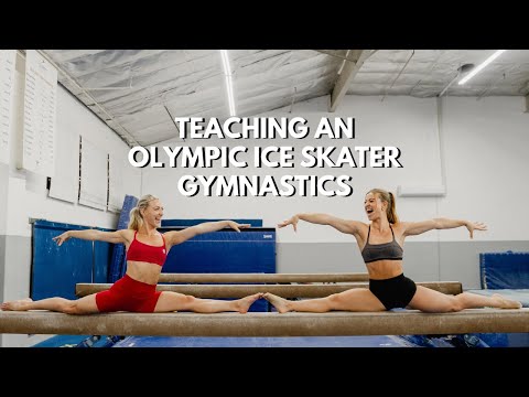 3x Olympic Ice Dancer Attempts Gymnastics