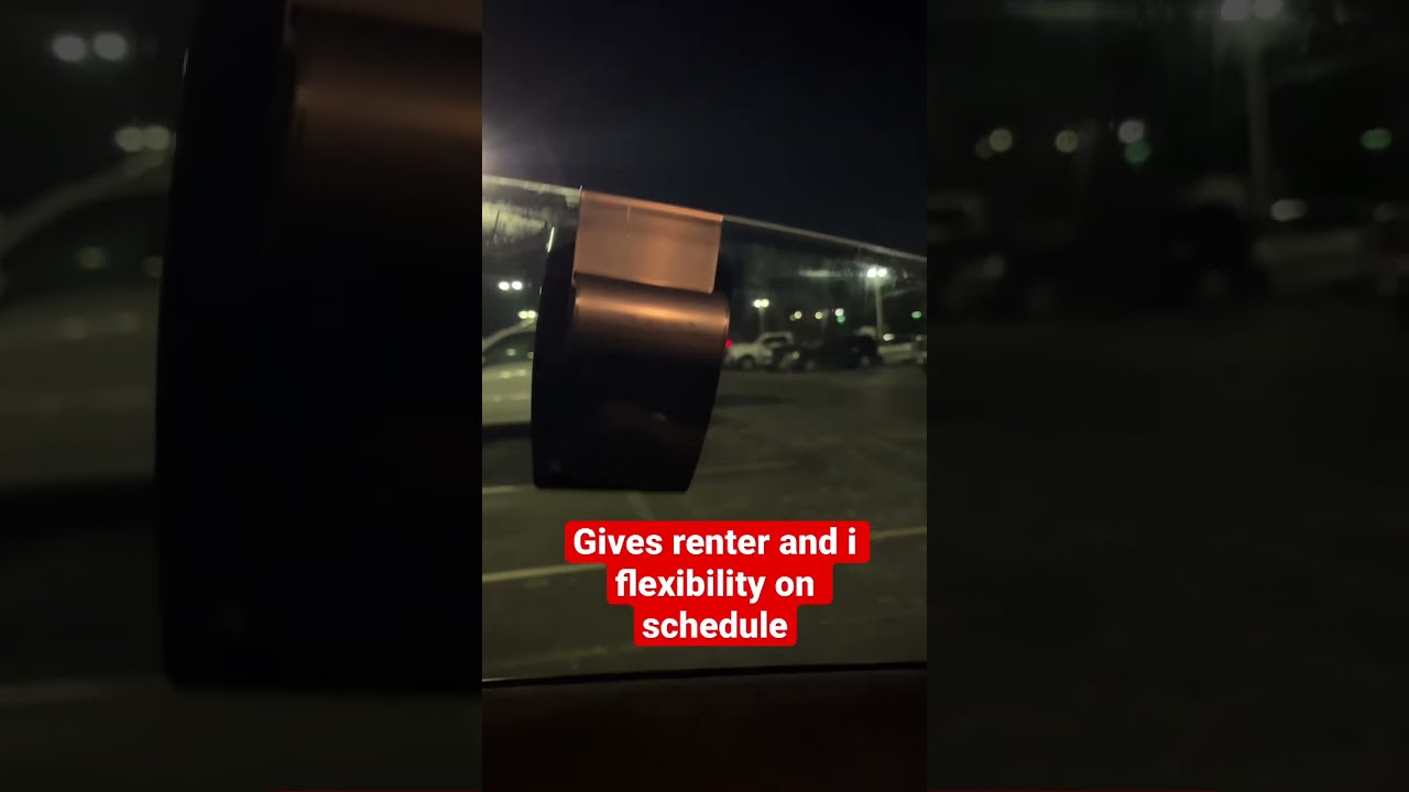 Turo car delivered to the air port with a key lock box