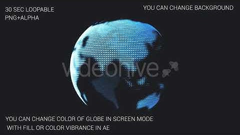 Digital Hologram of the World | Motion Graphics - Envato elements