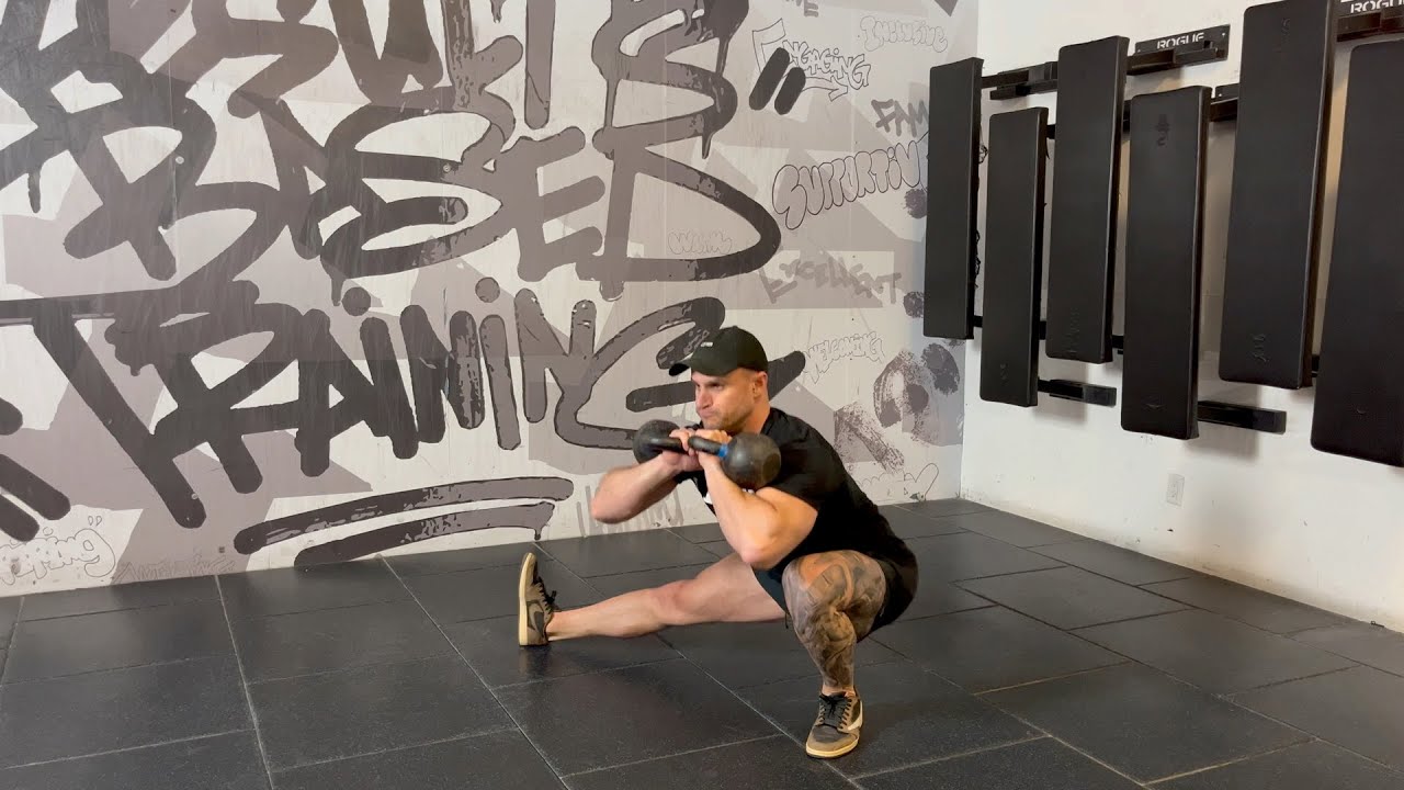 Dual Kettlebell Alternating Cossack Squat - YouTube