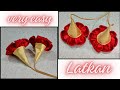 New and unique fabric flower latkan  beautiful latkan design  latkan design by janhvi diy fashion