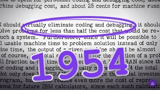 What Survives AI #1: AI will eliminate programmers (IBM, 1954)