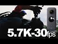 Riding 360 test shoot on 57k 30 fps output 4k h265 higher