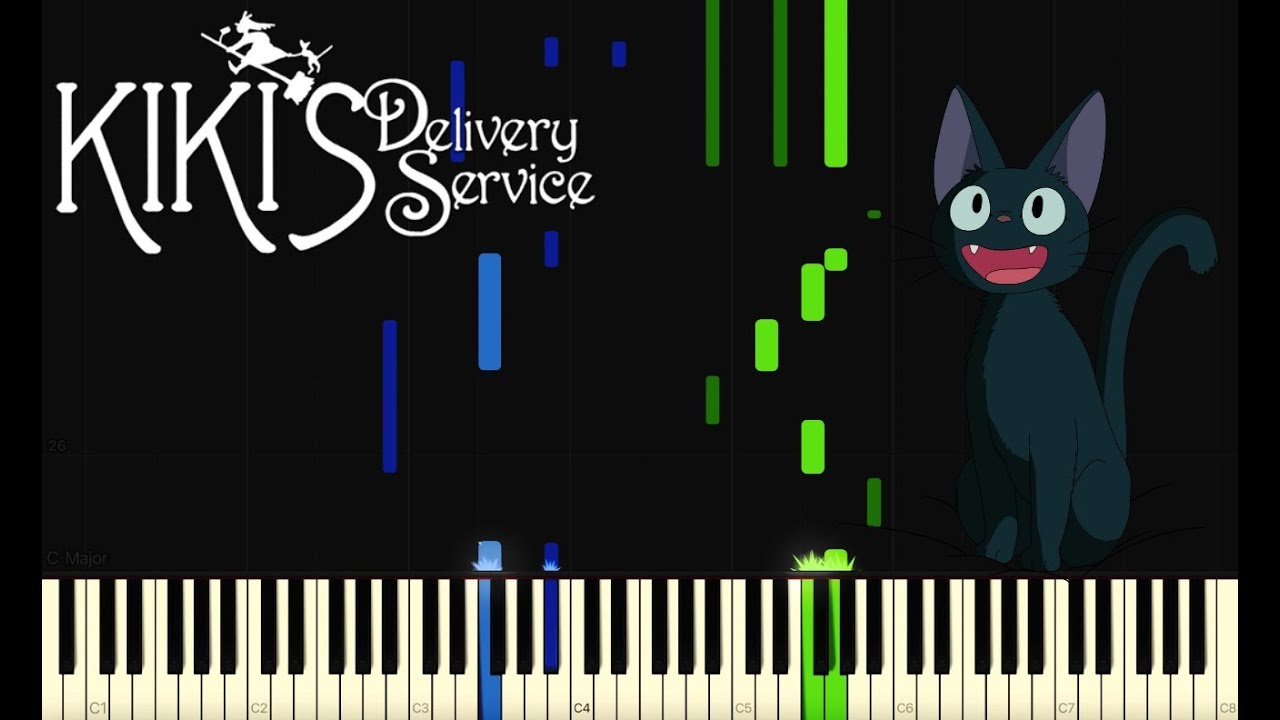 On a Clear Day | Kiki's Delivery Service (Synthesia) Piano Tutorial