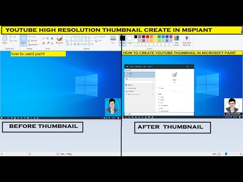 Create High Resolution YouTube Thumbnail in Microsoft paint