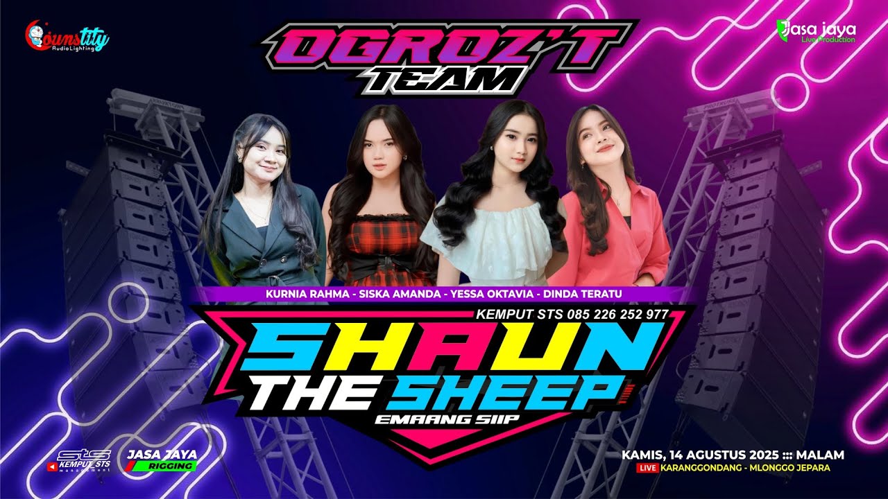 LIVE SHAUN THE SHEEP - HAPPY PARTY OGROZ'T TEAM - KARANGGONDANG MLONGGO JEPARA | COUNSTITY AUDIO