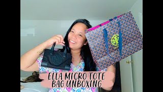 TORY BURCH ELLA MICRO TOTE BAG UNBOXING I ENGLISH VLOG - YouTube