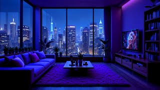 Retro Lofi City 90s 🌂 Rain Balcony Chill Mix for Study, Relaxation &amp; Sleep