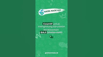 Rumus Countif - Berdasarkan gaji karyawan #37 #countif #excel #tips