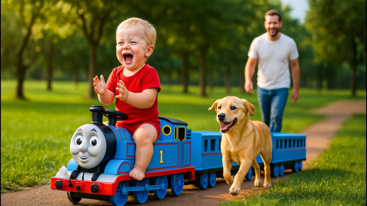 Misunderstood Puppy Works Hard to Buy Little One the Thomas Train Toy 