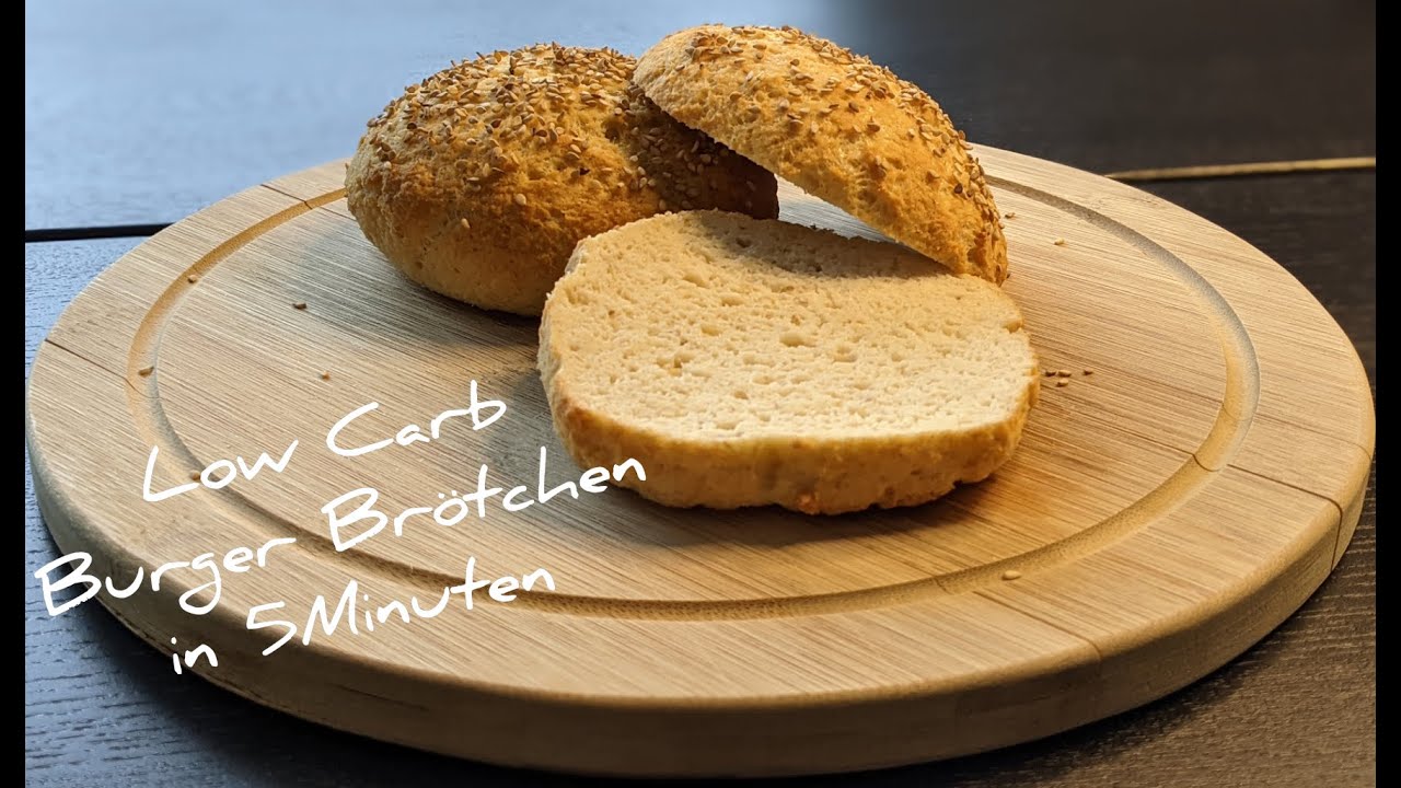 Low Carb Burger Brötchen in 5 Minuten - Weich und Lecker
