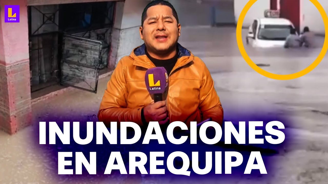 Casas, calles y baños termales se inundan por desborde del río Colca en Arequipa