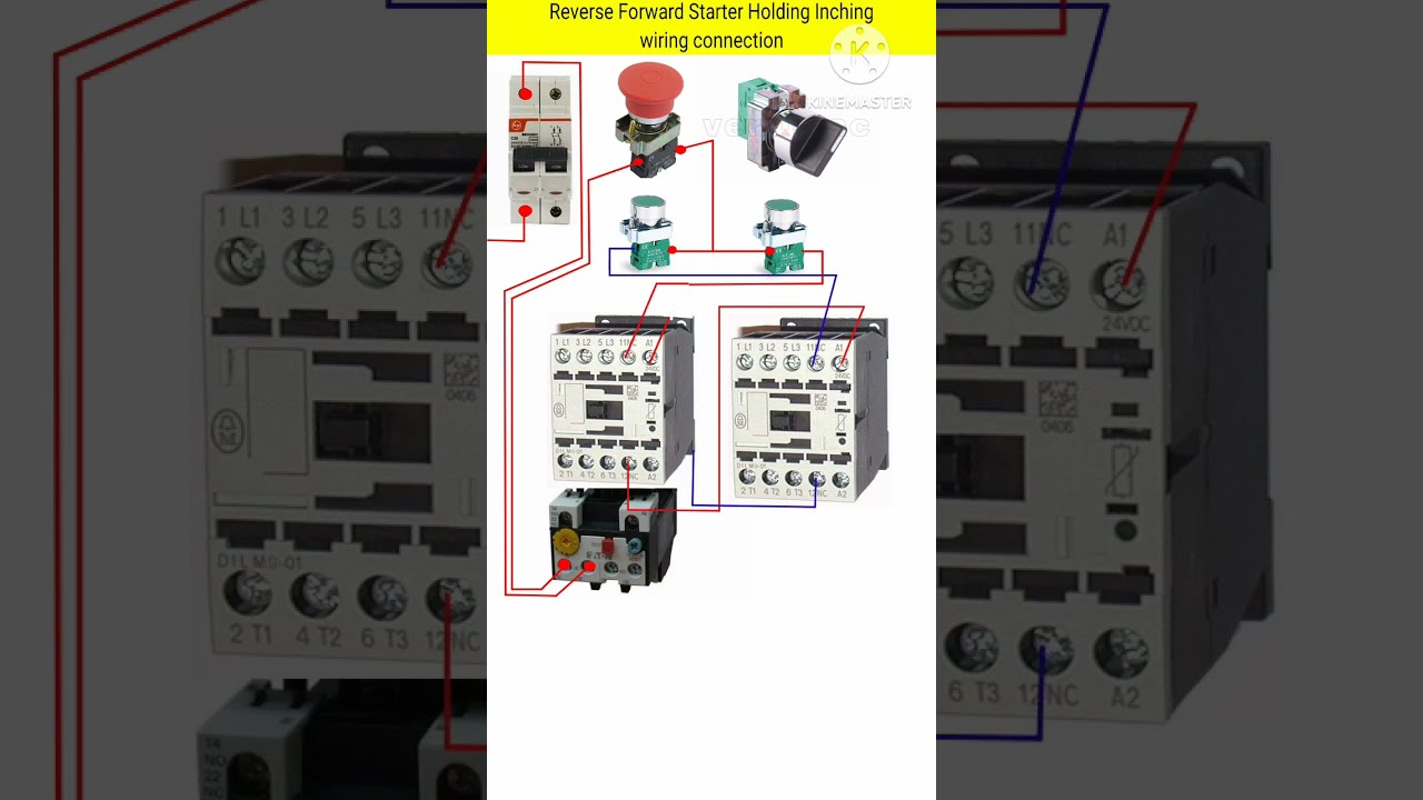 Reverse Forward Starter Holding With Inching Wiring Connection