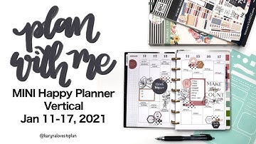Plan With Me MINI Vertical Happy Planner: Jan 11-17, 2021