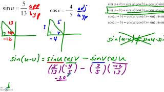 5.5 Sum and Difference Formulas (Quadrants)