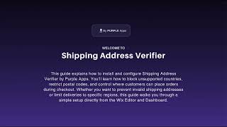 How to validate shipping address on Wix (Prevent Checkout Errors)