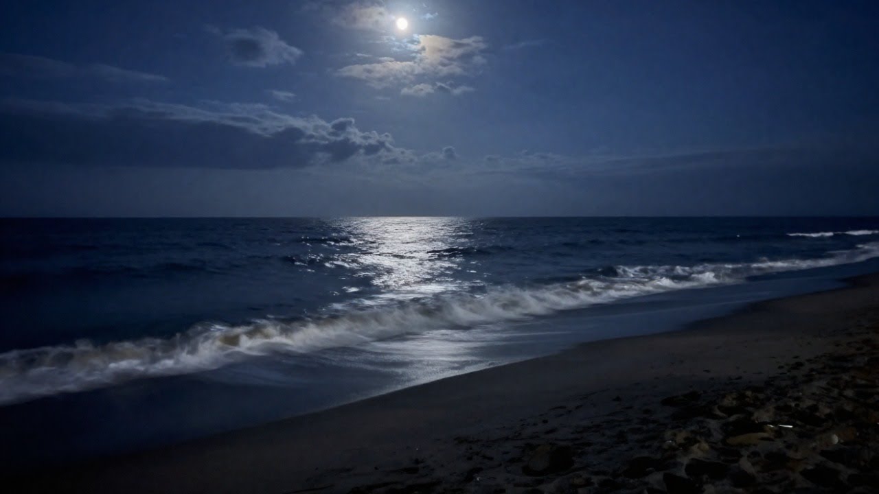 WAVES LULLING YOU TO SLEEP AT NIGHT🌊😴 Gentle Ocean Sounds For Sleeping