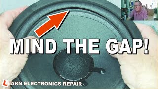 HK Audio Polar 8 Speaker Sounds Like Something Is Broken Inside. Speaker Cone Repair.