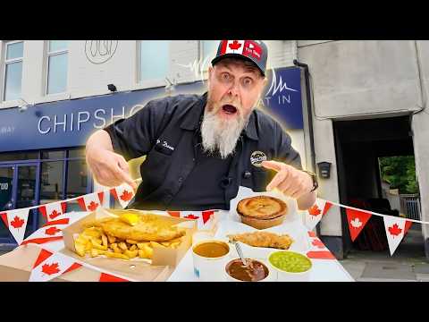 Canadian tries FISH & CHIPS for the FIRST TIME!