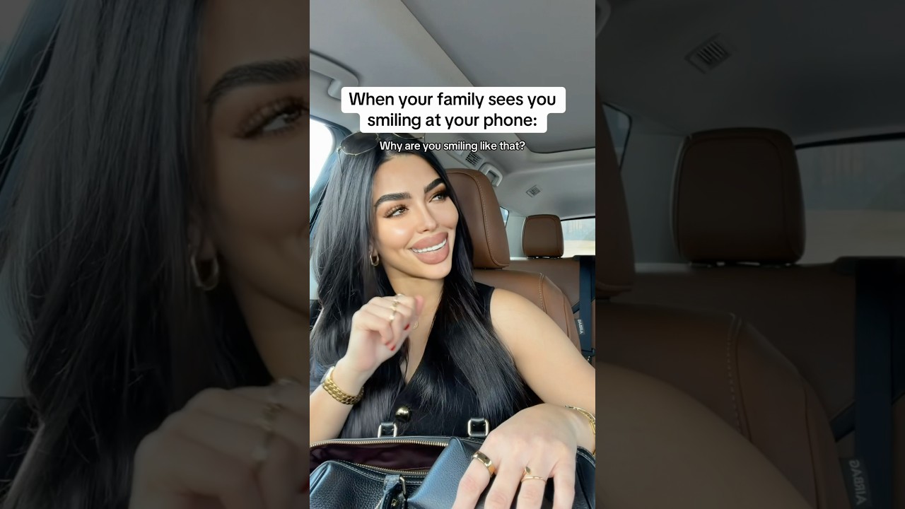 When your family sees you smiling at your phone