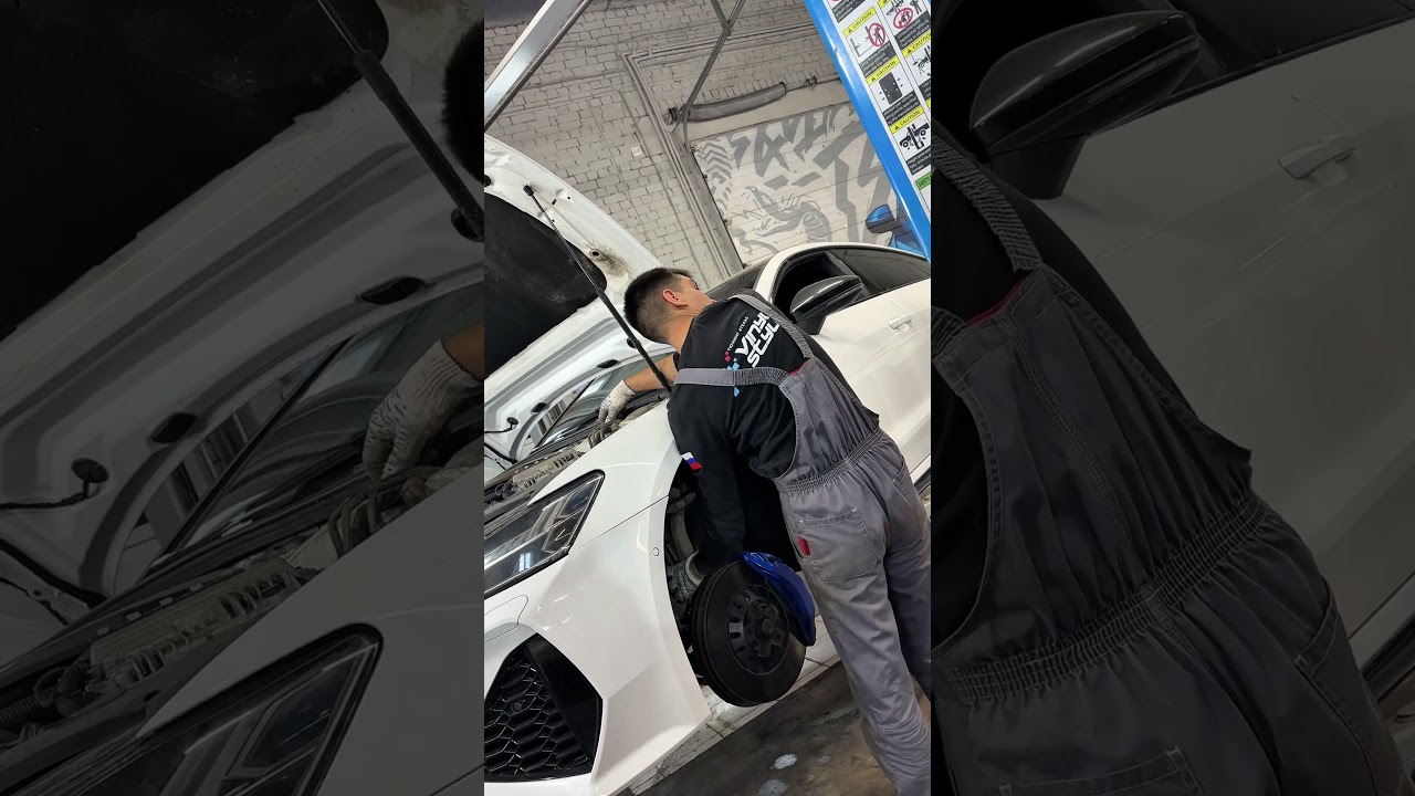 Занижение автомобиля Audi A7 - установка пружин H&R - 3.5 см