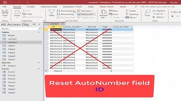 How to delete all records using query design in table MS Access and reset AutoNumber field