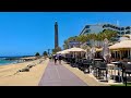 Gran Canaria Maspalomas Meloneras Strand Shops Bars Restaurants 4K Juli