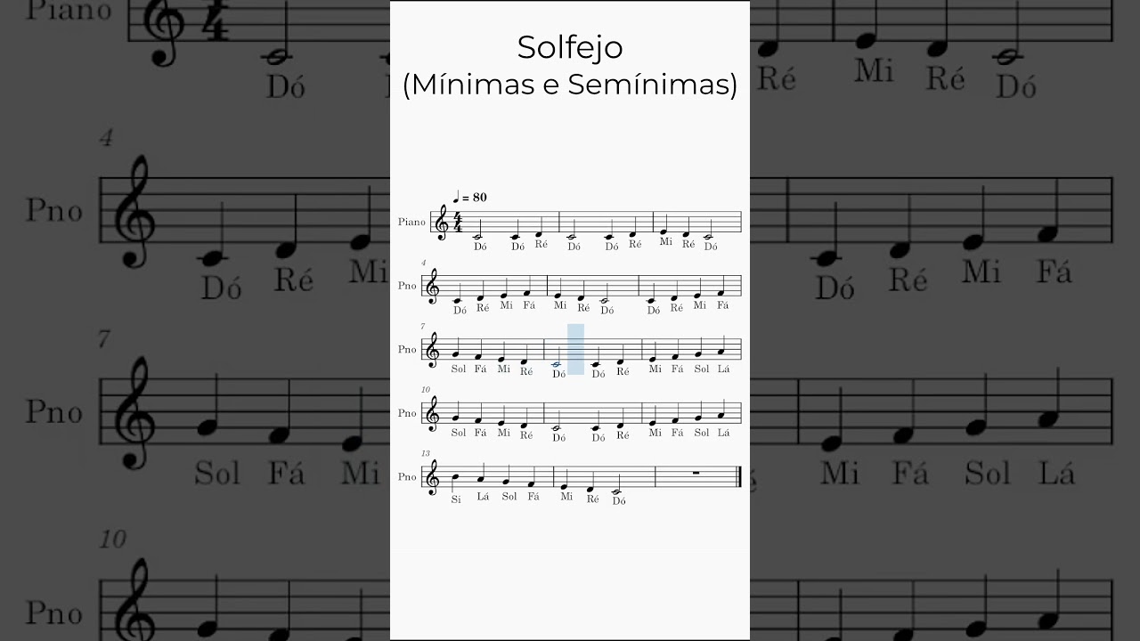 Solfejo de Mínimas e Semínimas Exercício 7 