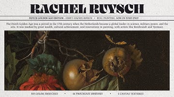 Testing Rachel Ruysch Procreate Brushes, Canvas Textures and Color Swatches by Digi Life