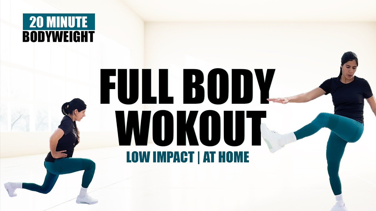 Full Body Low Impact Workout | Bodyweight Only | Strength & Cardio | No Equipment Needed