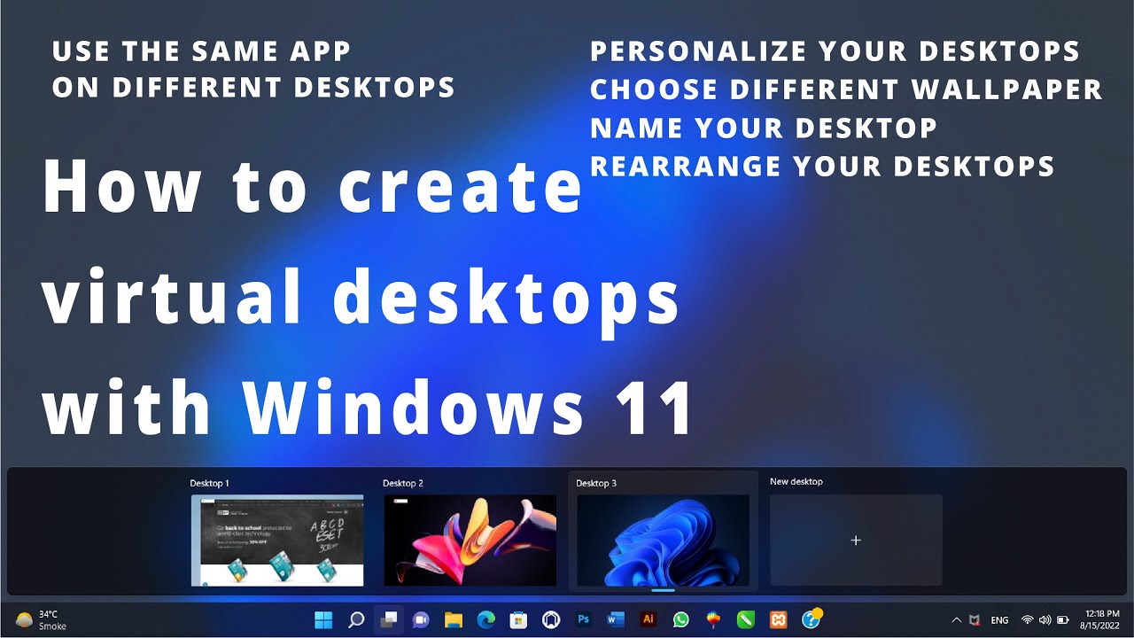 How to create virtual desktops with Windows 11
