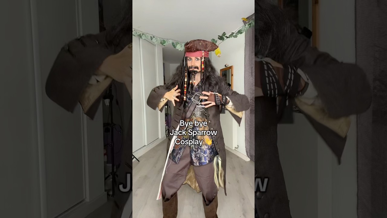 I'm taking off my Jack Sparrow cosplay 👋 #cosplay #disney #makeup